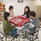 Portable Mahjong Table Foldable Game Table with Mat Cup Holders and Handle